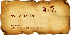 Malle Tekla névjegykártya